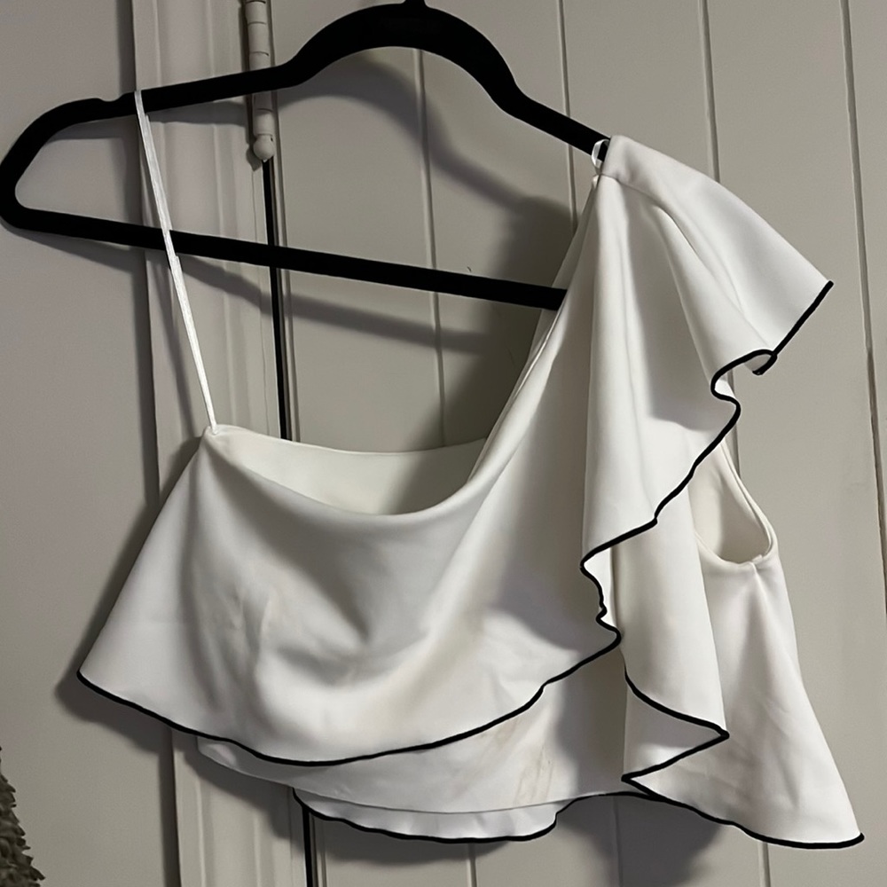 One shoulder crop top Zara